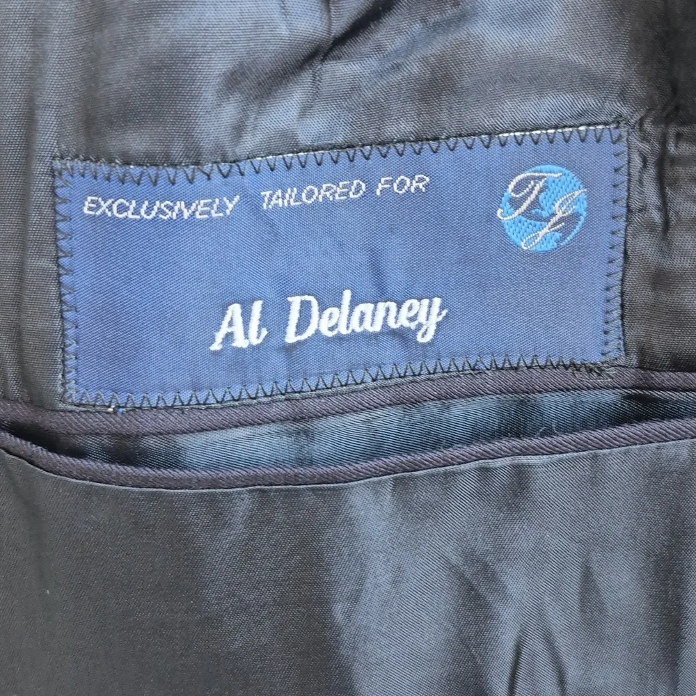 TOM JAMES Executive Collection Dark Navy Solid Bespoke Sz 50 L Mens Sport Coat - Picture 7 of 11